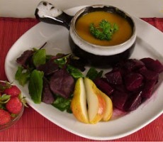 mon chay soup bi le ca ri va cu den ngot