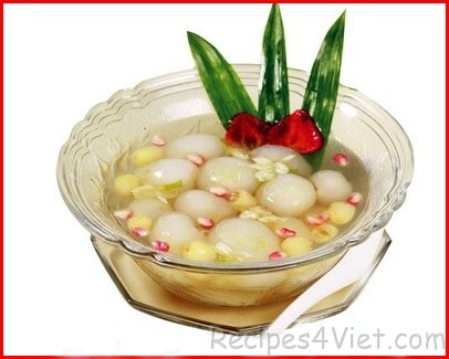 Món chay tráng miệng:Chè nhãn tươi.