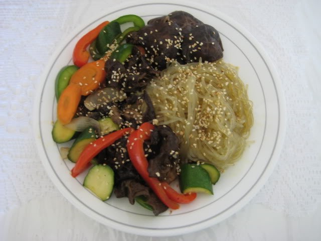 Bún đại hàn xào chay