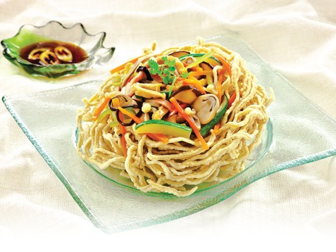 Mì xào dòn chay