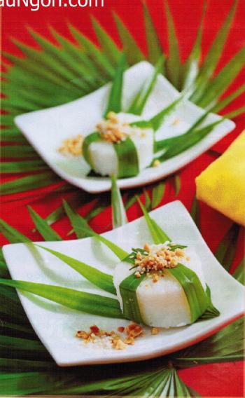 Món chay:Cơm nắm lá cọ