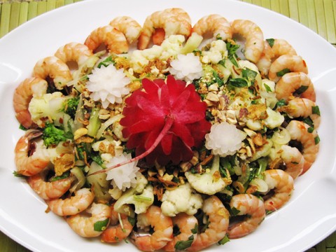 Món chay gỏi bông cải