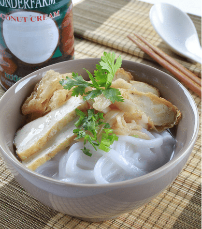 Mon chay :Bánh canh bột gạo nước cốt dừa