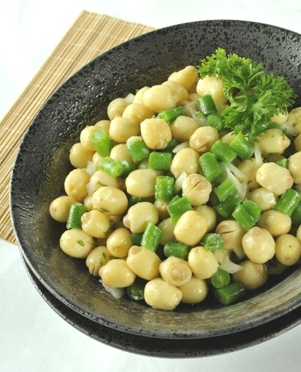Món chay hạt sen xào bơ mon chay hat sen xao bo