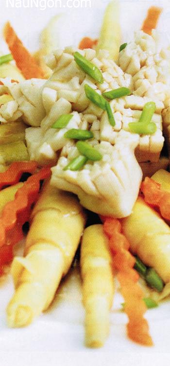 Món chay :Mực xào măng trúc