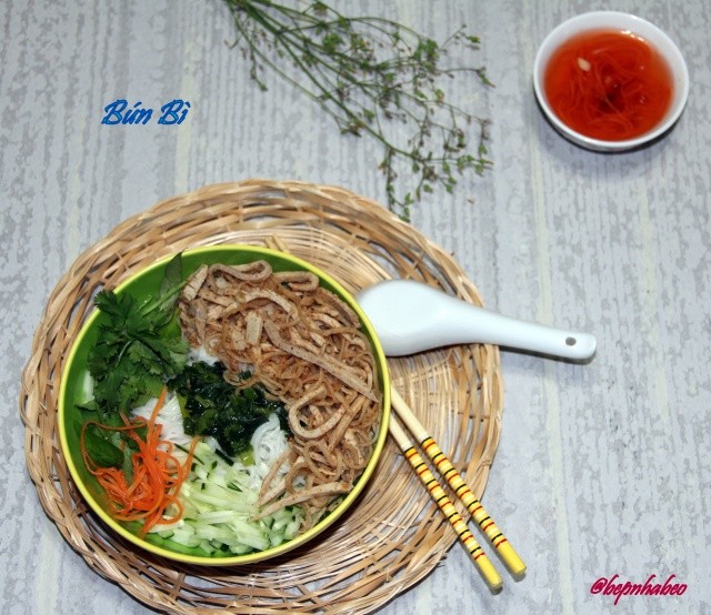 Món chay : Bún Tằm Bì .