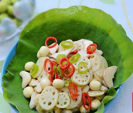 Món chay củ sen hạt sen xào gừng mon chay cu sen hat sen xao gung