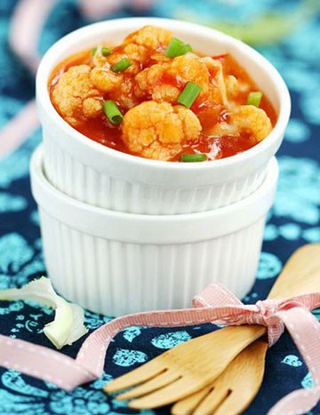 Món chay hoa súp lơ sốt cà chua mon chay hoa sup lo sot ca chua