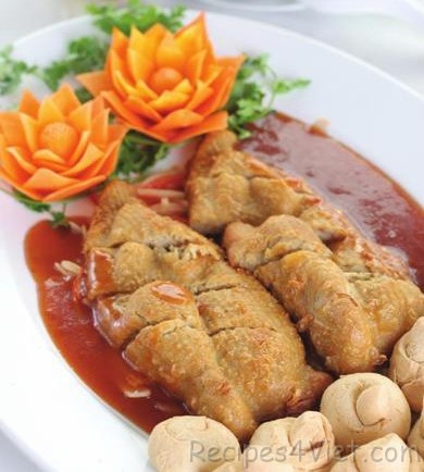 Gà chay sốt xí muội