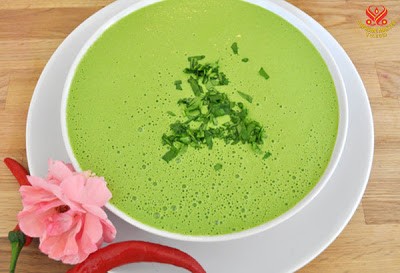 Món chay : Soup rau dền tươi .