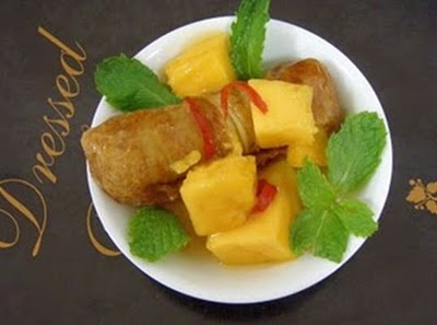 Món chay : Tôm Càng xốt mận .