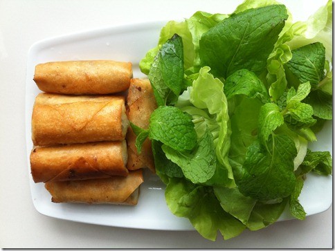 Ăn chay với : Chả giò bắp tươi .