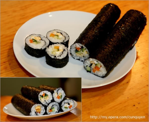 Món chay : Shushi đậu hủ .