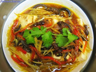 mon chay : Đậu hủ chưng tương .
