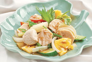 Món chay – bò viên chay xào thập cẩm