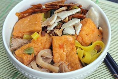 Cách nấu món chay mỳ Quảng