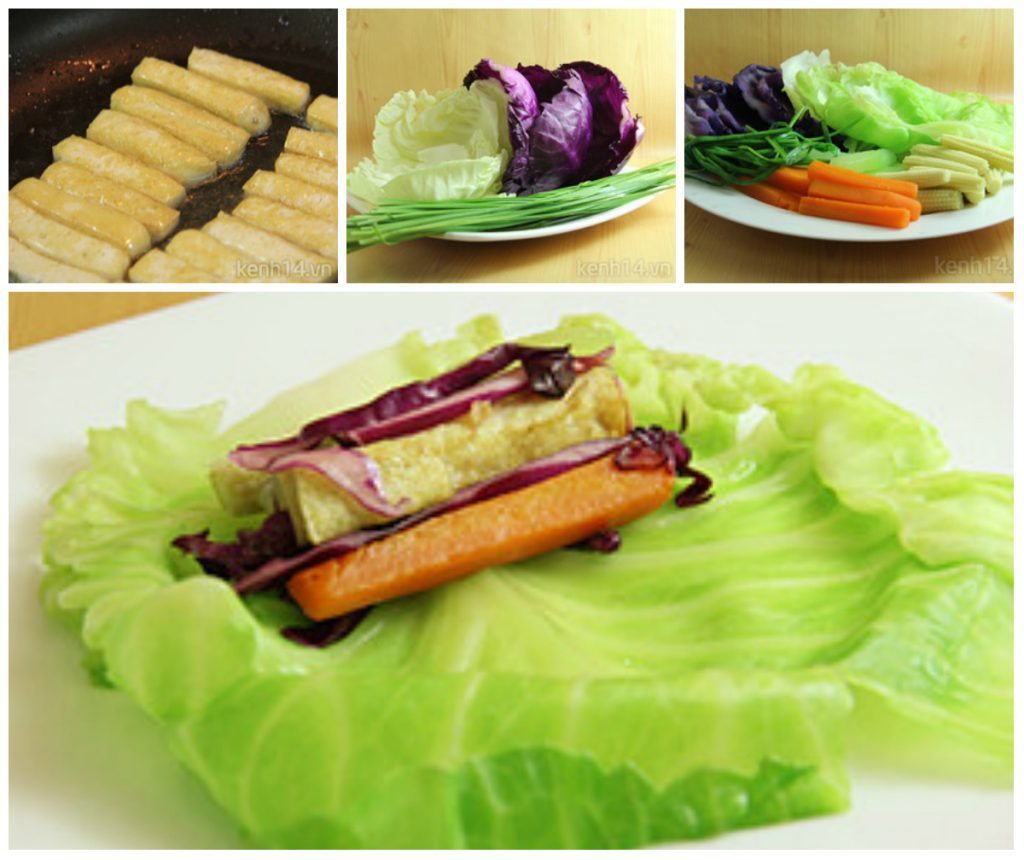 cac buoc thuc hien mon chay rau cuon