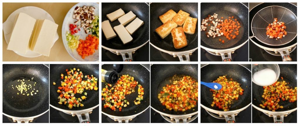 cac buoc thuc hien mon chay dau phu chien ngu vi