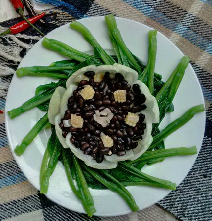 mon chay ngon cai ngong xao dau den