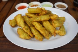 mon dau bap tam bot chien gion la mot mon chay vo cung thom ngon va hap dan