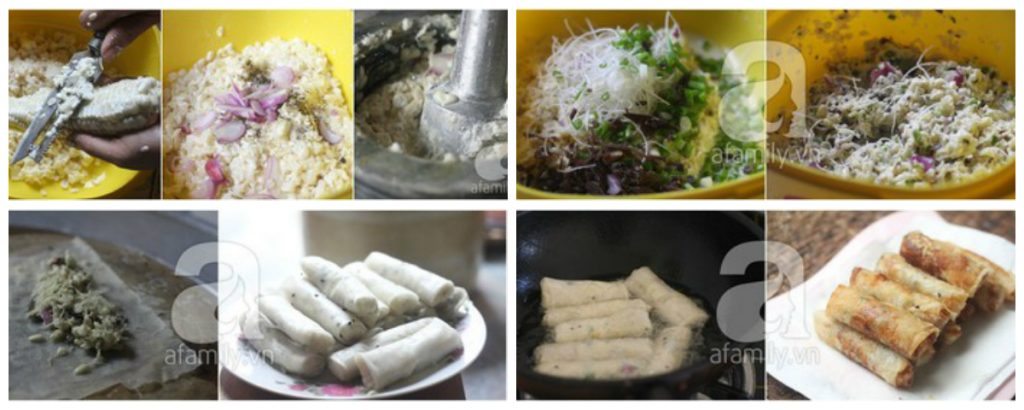 cac buoc thuc hien mon chay ngon nem chay thom gion