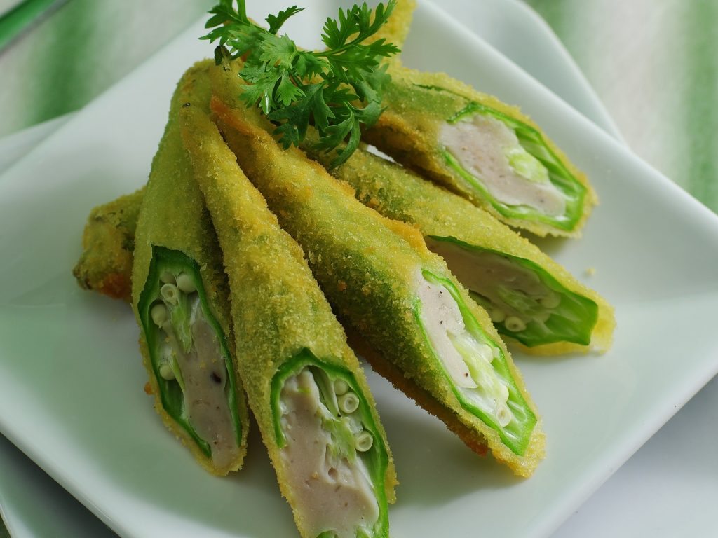 Ăn chay cùng đậu bắp chiên giòn