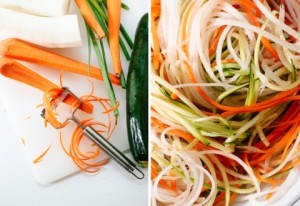 Nguyen lieu lam mon chay pad thai rau cu