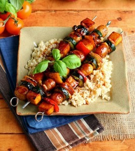 mon chay xien nuong rau cu hap dan