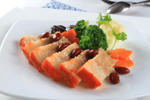 mon chay heo quay chay xot dau hao