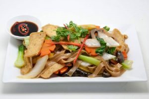 an chay voi mon pho xao chay dam vi